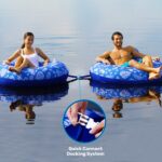 Supreme Lake Tube in Hibiscus Pineapple/Royal Blue with Quick Connect Docking System