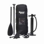 Paddleboard Accessories; Backpack and Pump; Fins and Oar