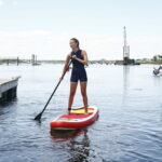 Girl on 10ft paddleboard