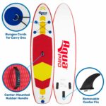 10ft Inflatable Paddleboard in red, white, and yellow