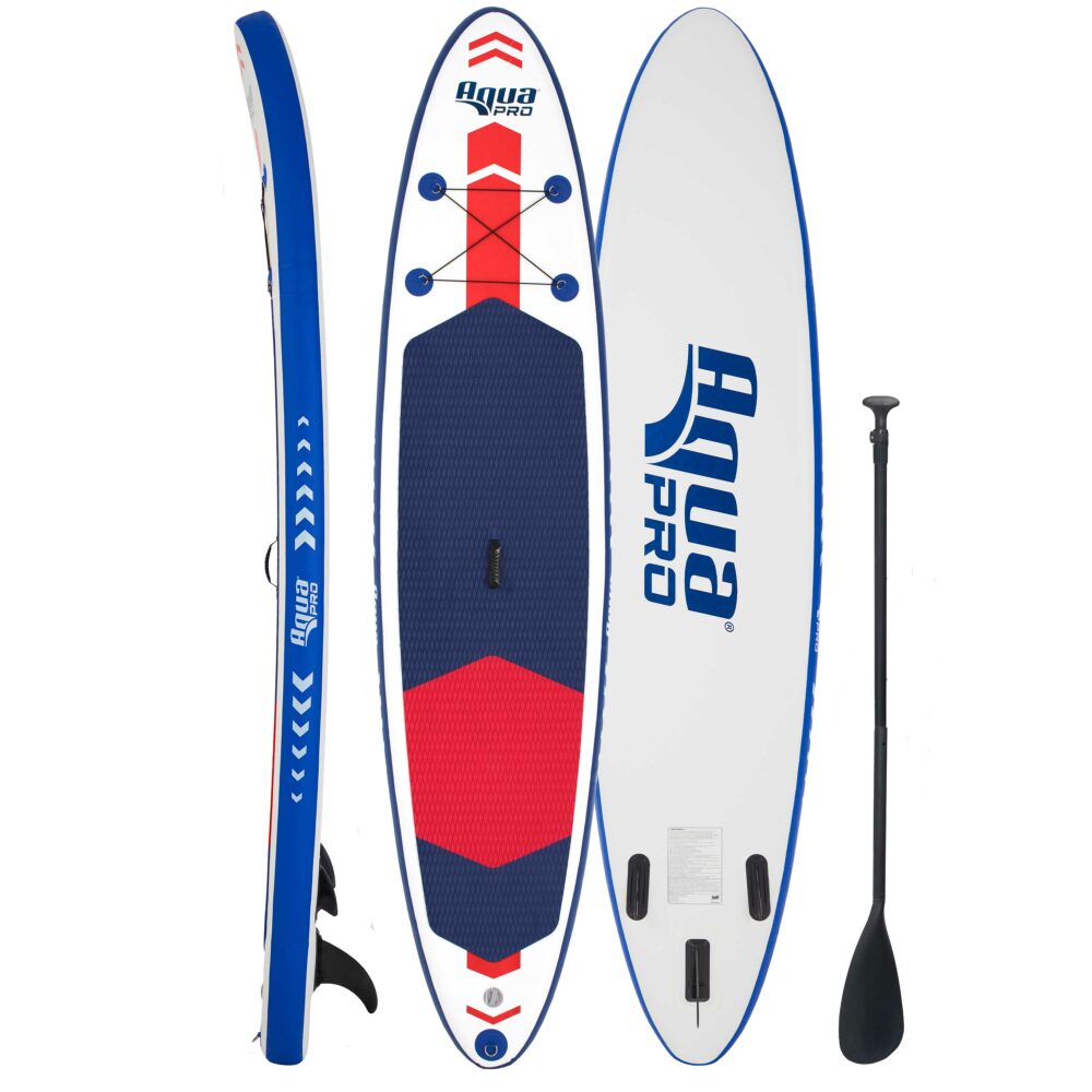 11ft Inflatable Paddleboard in navy and red