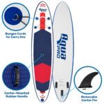 11ft Inflatable Paddleboard in navy and red