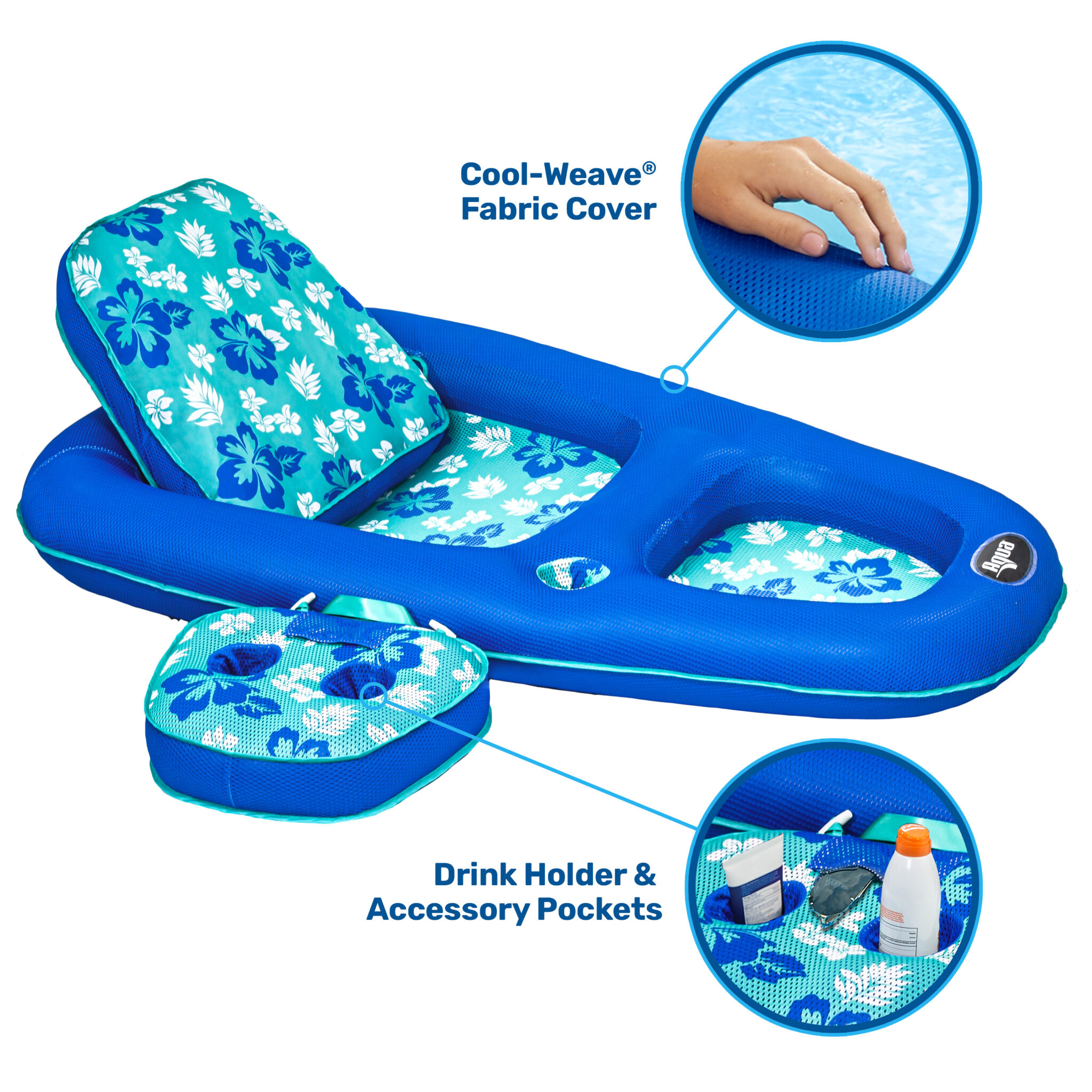 Inflatable Sun Tanning Pool Lounge Float | Aqua Leisure