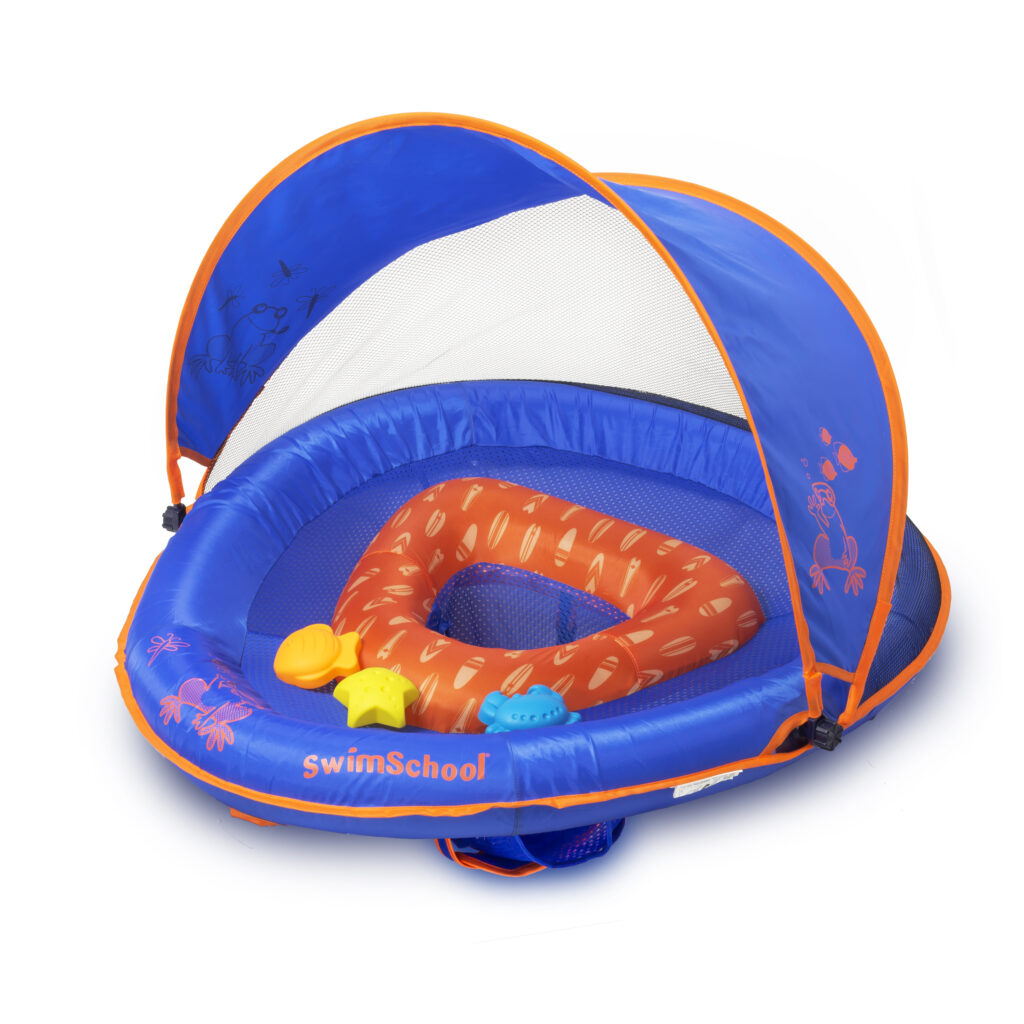 Baby boat with canopy, blue version