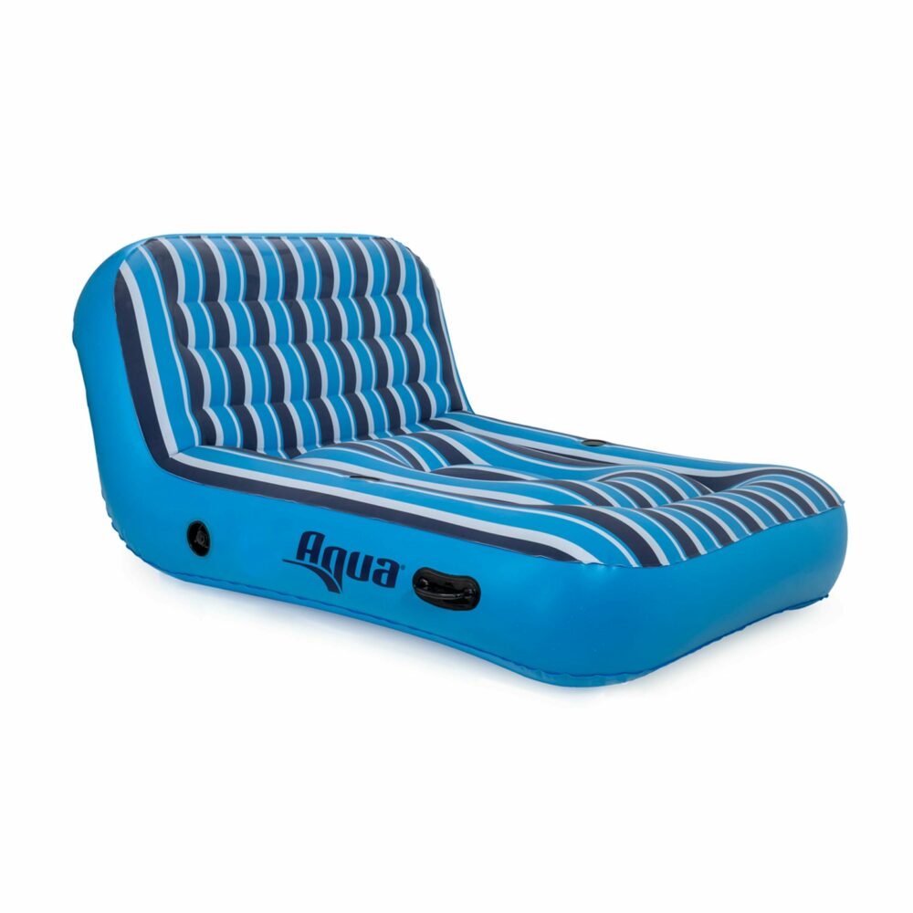 Ultra Cushioned Comfort Lounge in navy and white stripe