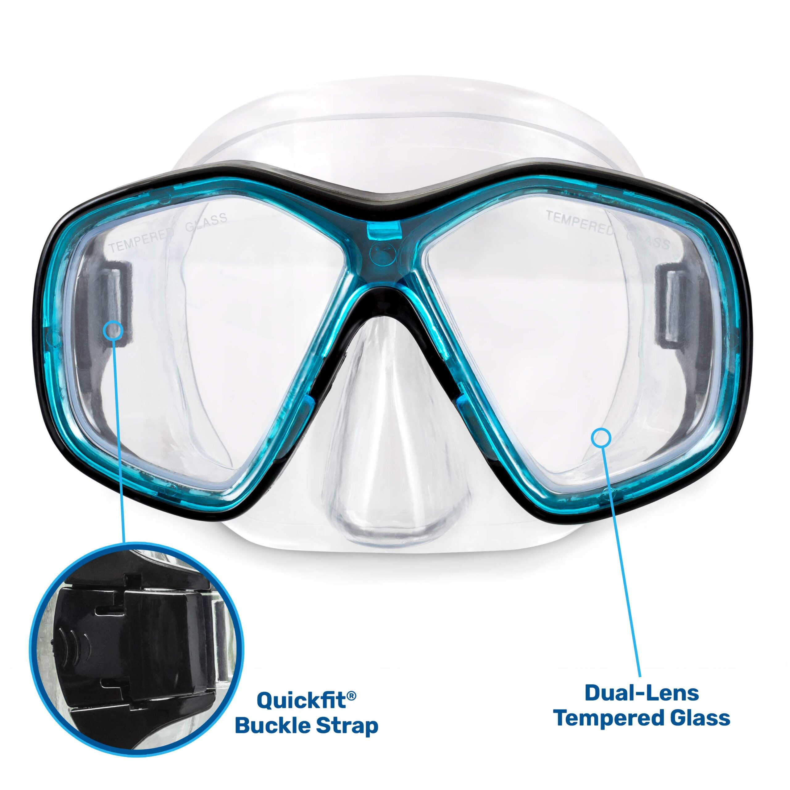 Makena Tempered Glass Dive Mask | Tempered Glass Scuba Mask