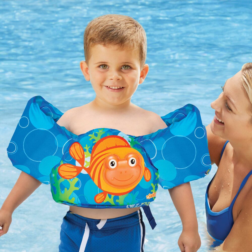 SwimSchool 3D Fish Graphic Tot Swimmer Vest