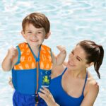 SwimSchool Swim Trainer Vest in Blue and Orange