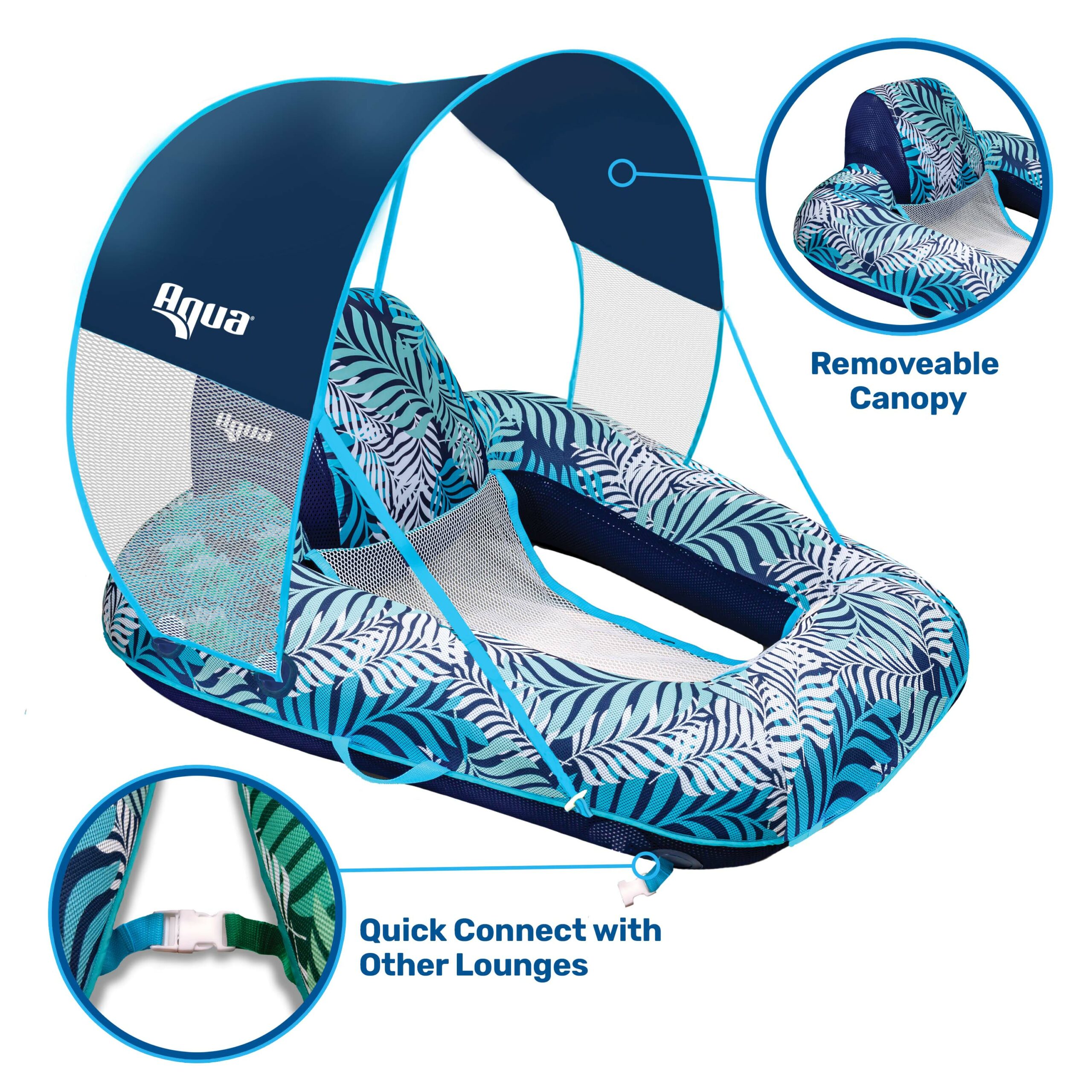 Inflatable Pool Chair Float | Zero Gravity Chair with Canopy