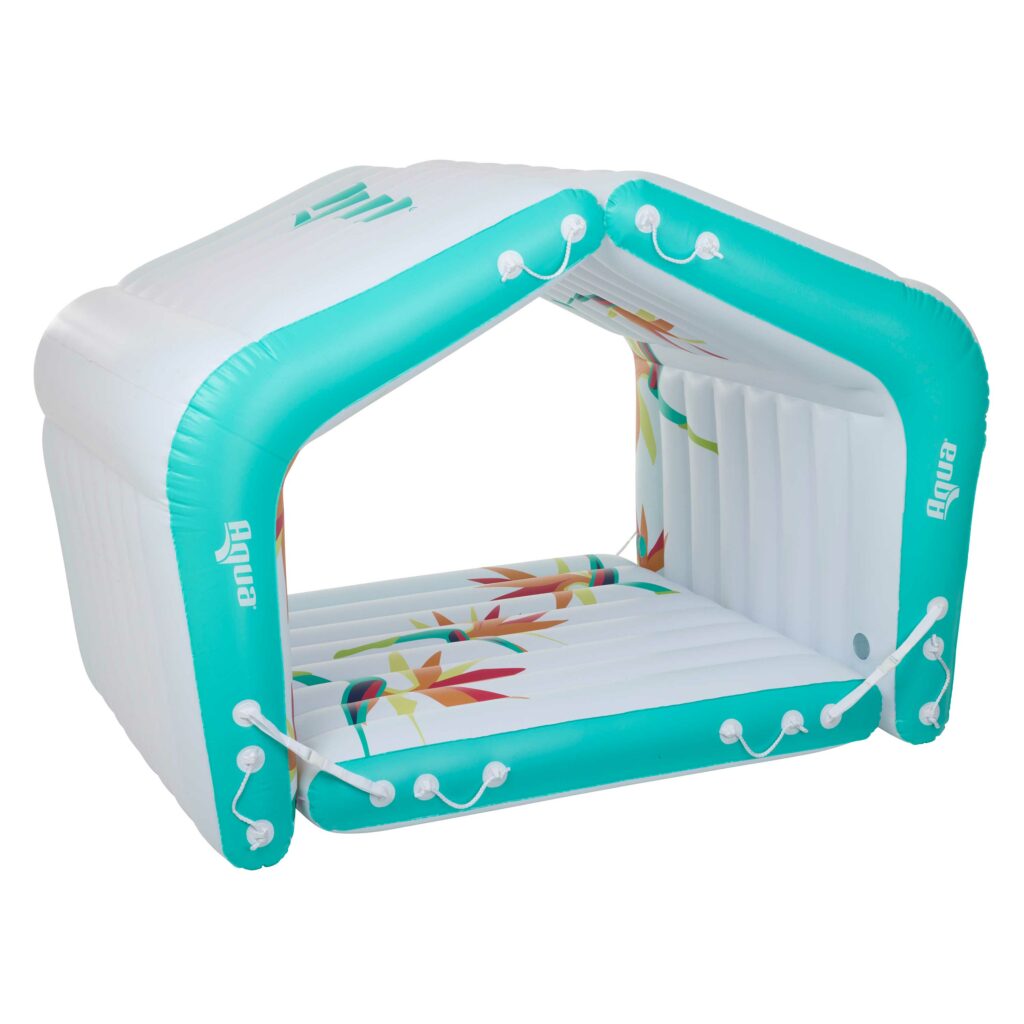 Paradise Lounge & Cabana | Multipurpose Lake Raft and Pool Float - Aqua ...