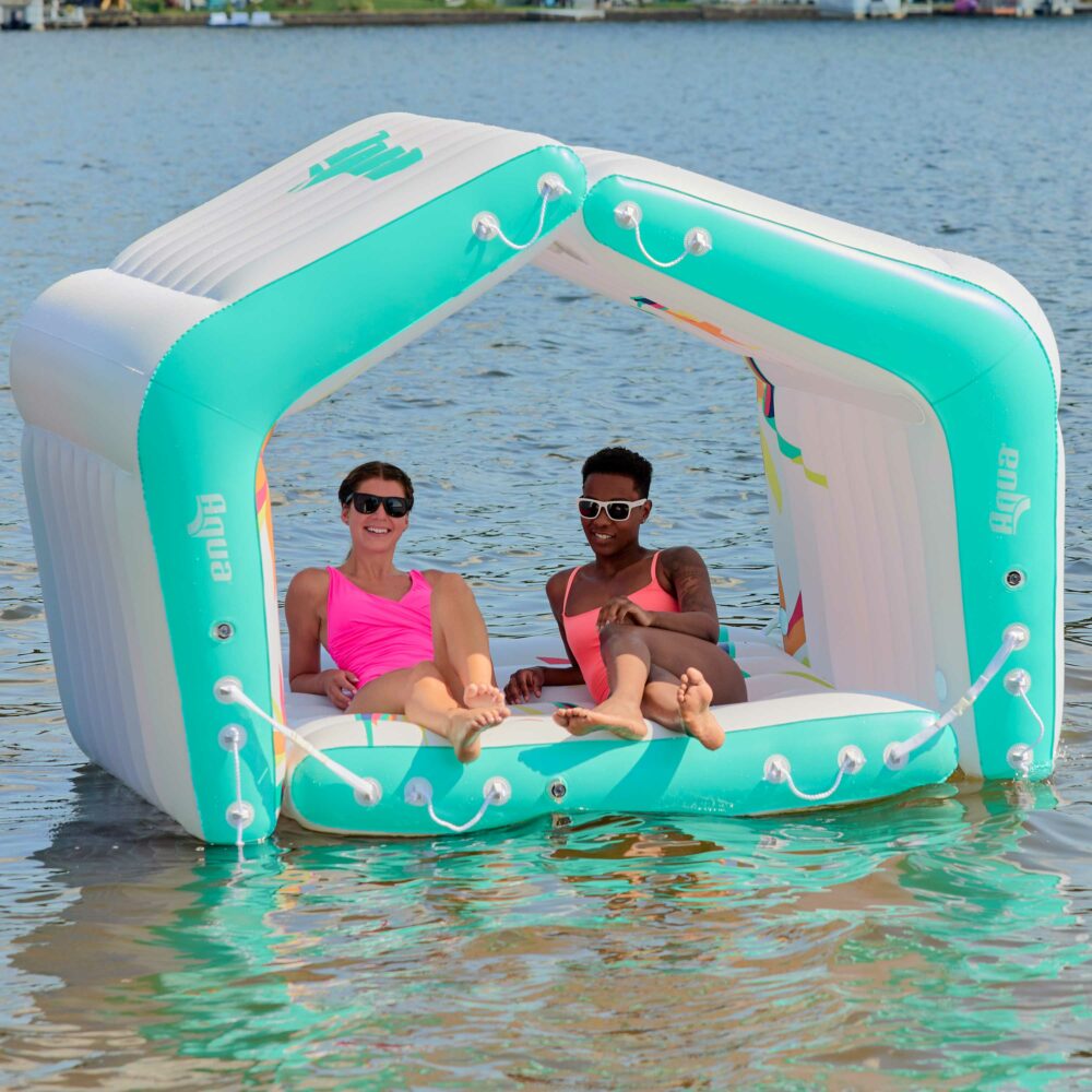 Paradise Lounge & Cabana  Multipurpose Lake Raft and Pool Float -  Aqua-Leisure